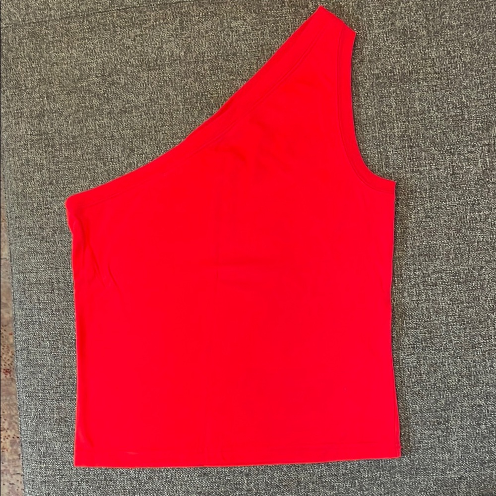 $2! 5 for $10 Abercrombie & Fitch Vibrant Red One Shoulder Top 100% Cotton Sz L